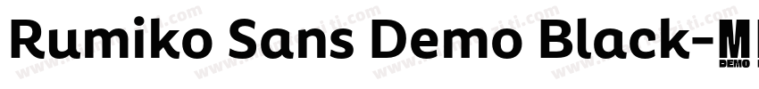 Rumiko Sans Demo Black字体转换